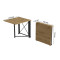 Стол-книжка трансформер Орион 1 Ferrum-decor 750x810x730 Черный металл ДСП Дуб Артизан 16 мм (FRD-104602)