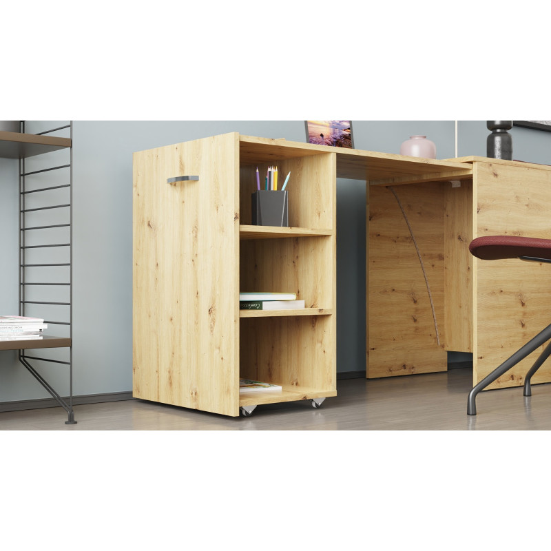 Стіл-тумба трансформер Смарт 1/1 Ferrum-decor 750x1450x500 ДСП Дуб Артизан 16 мм (FRD-105072)