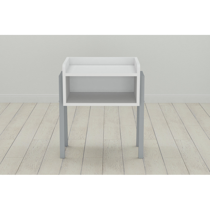 Тумба модульна Ferrum-decor Джузі 540x450x320 метал Сірий ДСП Біле 16 мм (FRD-102982)