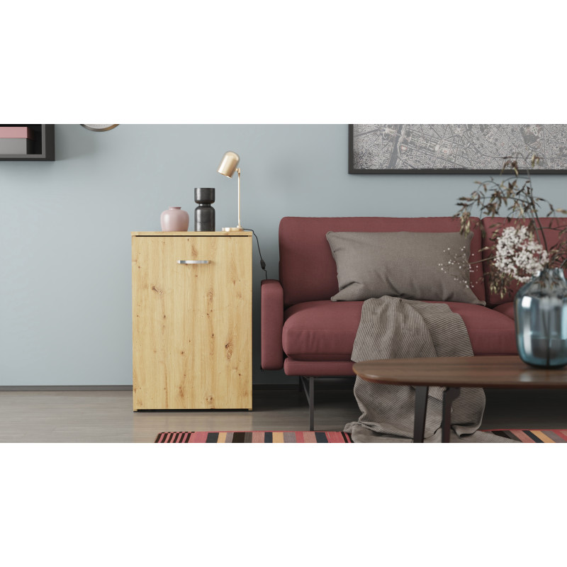 Стіл-тумба трансформер Смарт 1/1 Ferrum-decor 750x1450x500 ДСП Дуб Артизан 16 мм (FRD-105072)
