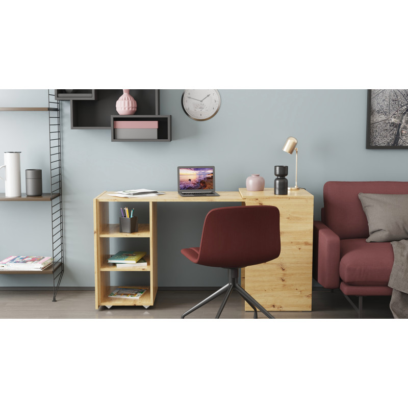 Стіл-тумба трансформер Смарт 1/1 Ferrum-decor 750x1450x500 ДСП Дуб Артизан 16 мм (FRD-105072)