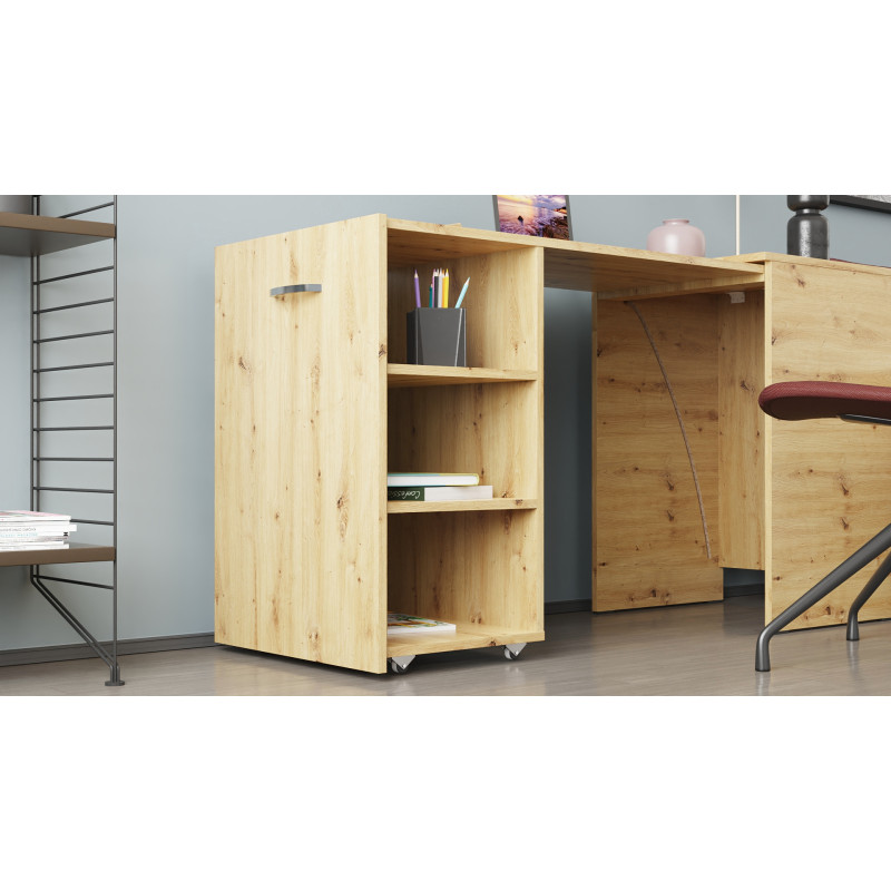 Стіл-тумба трансформер Смарт 1/1 Ferrum-decor 750x1450x500 ДСП Дуб Артизан 16 мм (FRD-105072)