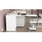 Стол-тумба трансформер Смарт 2/2 Ferrum-decor 750x1450x600 Черный металл ДСП Белое 16 мм (FRD-105102)
