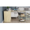 Стол-тумба трансформер Смарт 3/1 с этажеркой Ferrum-decor 1430x1450x500 Черный металл ДСП Дуб Сонома 16 мм (FRD-105112)