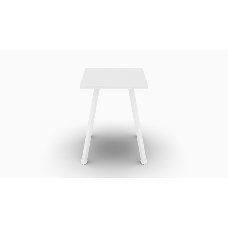 Табурет кухонний Ferrum-decor 430x320x320 Білий метал ДСП Біле 16 мм (FRD-104642)