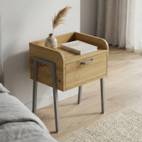 Тумба модульная Ferrum-decor Бетти 540x450x320 металл Серый ДСП Дуб Дуб Артизан 16 мм (FRD-103002)