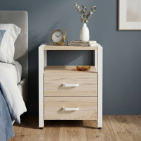 Тумба универсальная Ferrum-decor Вивьен 2/2 50x41x40 белый ДСП Дуб Сан-Марино 16мм (FRD-104162)