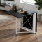 Стол-книжка трансформер Орион 2 Ferrum-decor 750x1520x730 Белый металл ДСП Сосна Кембра 16 мм (FRD-104592)