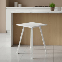 Табурет кухонний Ferrum-decor 430x320x320 Білий метал ДСП Біле 16 мм (FRD-104642)