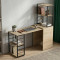 Стол-тумба трансформер Смарт 3/1 с этажеркой Ferrum-decor 1430x1450x500 Черный металл ДСП Дуб Сонома 16 мм (FRD-105112)