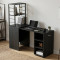 Стол-тумба трансформер Смарт 4/2 с этажеркой Ferrum-decor 1430x1450x600 Черный металл ДСП Сосна Кембра 16 мм (FRD-105132)