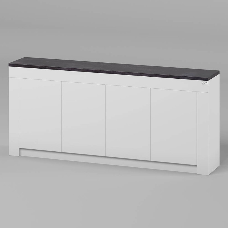 Большой комод LION Ларри-1 Нимфея альба (белый)/Бетон Темный (LION-041043)