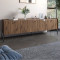 Тумба под телевизор на 3 ящика LION Wood с черными ножками 180x50x40 см Дуб Ливорно (LION-043099)