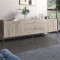 Тумба под телевизор с ящиками LION Wood с золотыми ножками 160x50x40 см Дуб Сонома (LION-043115)