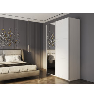 Шафа-купе двохдверна Doros G-Caiser 160х60х240 см Білий/Дзеркало (DRS-011011)
