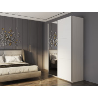 Шафа-купе двохдверна Doros G-Caiser 160х60х240 см Білий/Дзеркало (DRS-011011)