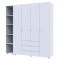 Комплект шаф для одягу Doros Гелар (2 шт.) 193,2х49,5х203,4 см Білий (DRS-011183)