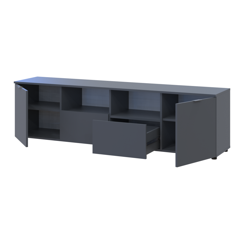 Тумба під ТВ Doros Рон 4 180х38х50 см Графіт (DRS-011299)