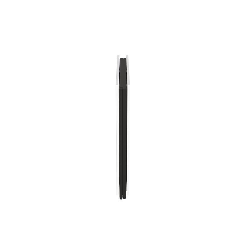Стол трансформер книга Панама Ferrum-decor 75x148x68 Черный металл ДСП Белый 16 мм (FRD-106831)