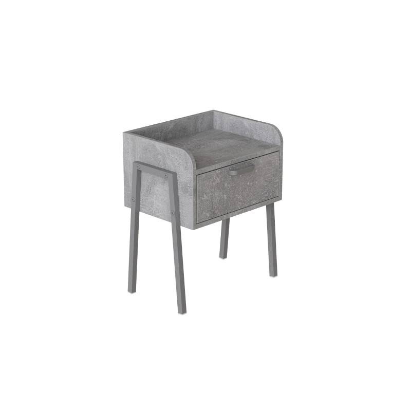 Тумба модульна Ferrum-decor Бетті 540x450x320 метал Сірий ДСП Бетон16 мм (FRD-103003)