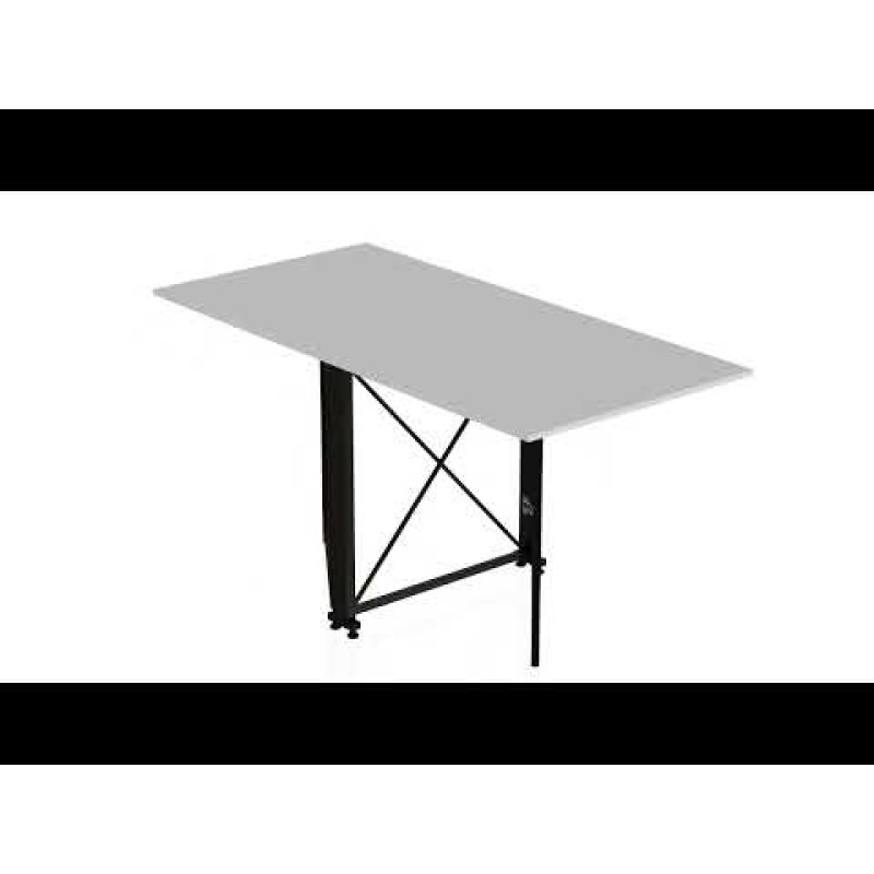 Стол-книга трансформер Орион 2 Ferrum-decor 750x1520x730 Черный металл ДСП Белое 16 мм (FRD-104583)