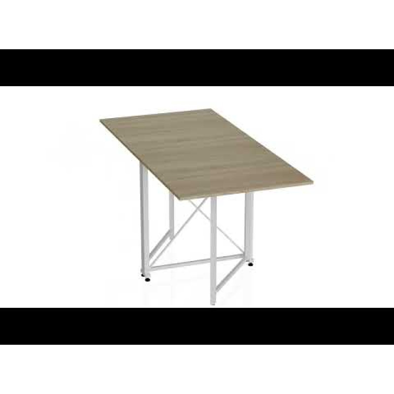 Стол-книга трансформер Орион 2 Ferrum-decor 750x1520x730 Белый металл ДСП Дуб Сонома 16 мм (FRD-104593)