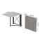 Стол-книжка трансформер Орион 1 Ferrum-decor 750x810x730 Черный металл ДСП Бетон 16 мм (FRD-104603)
