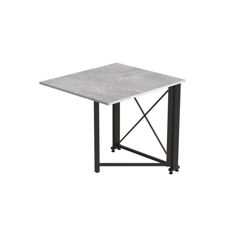 Стол-книжка трансформер Орион 1 Ferrum-decor 750x810x730 Черный металл ДСП Бетон 16 мм (FRD-104603)