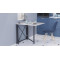 Стол-книжка трансформер Орион 1 Ferrum-decor 750x810x730 Черный металл ДСП Бетон 16 мм (FRD-104603)