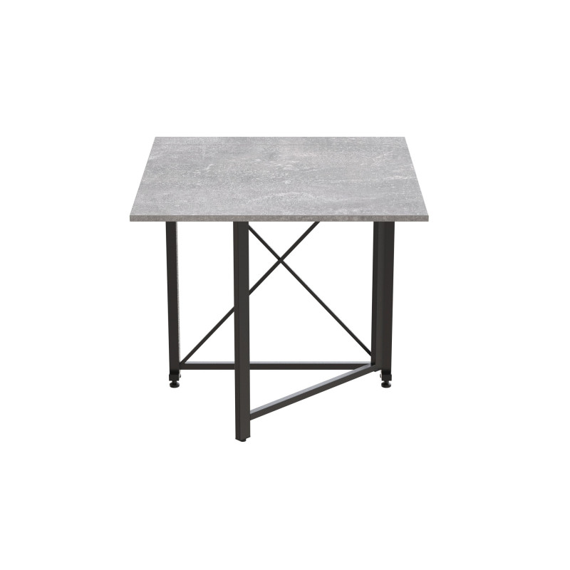 Стол-книжка трансформер Орион 1 Ferrum-decor 750x810x730 Черный металл ДСП Бетон 16 мм (FRD-104603)