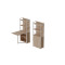 Стіл книжка з етажеркою Практик 2 Ferrum-decor 1555x640x990 Білий метал ДСП Дуб Сан-Марино 16 мм (FRD-104633)