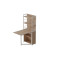 Стіл книжка з етажеркою Практик 2 Ferrum-decor 1555x640x990 Білий метал ДСП Дуб Сан-Марино 16 мм (FRD-104633)