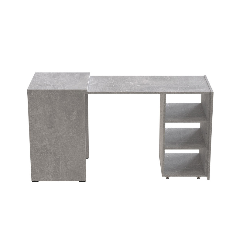 Стіл-тумба трансформер Смарт 1/1 Ferrum-decor 750x1450x500 ДСП Бетон 16 мм (FRD-105073)