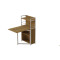 Стол книжка с этажеркой Практик 1 Ferrum-decor 1200x640x990 Белый металл ДСП Дуб Артизан 16 мм (FRD-104623)