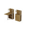 Стол книжка с этажеркой Практик 1 Ferrum-decor 1200x640x990 Белый металл ДСП Дуб Артизан 16 мм (FRD-104623)