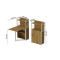 Стол книжка с этажеркой Практик 1 Ferrum-decor 1200x640x990 Белый металл ДСП Дуб Артизан 16 мм (FRD-104623)