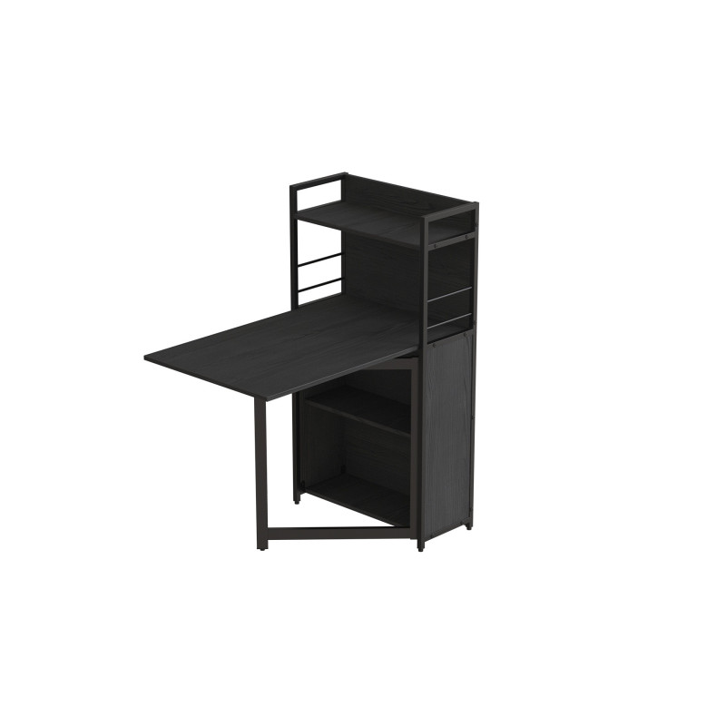 Стол книжка с этажеркой Практик 1 Ferrum-decor 1200x640x990 Черный металл ДСП Сосна Кембра 16 мм (FRD-104613)