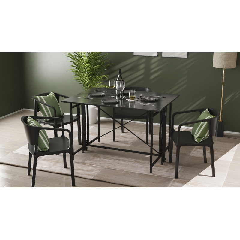 Стіл-книга трансформер Оріон 3 Ferrum-decor 750x1150x880 Чорний метал ДСП Сосна Кембра 16 мм (FRD-105083)
