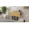 Стол-книжка трансформер Спайдер Ferrum-decor 750x1150x880 Черный металл ДСП Дуб Артизан 16 мм (FRD-105093)