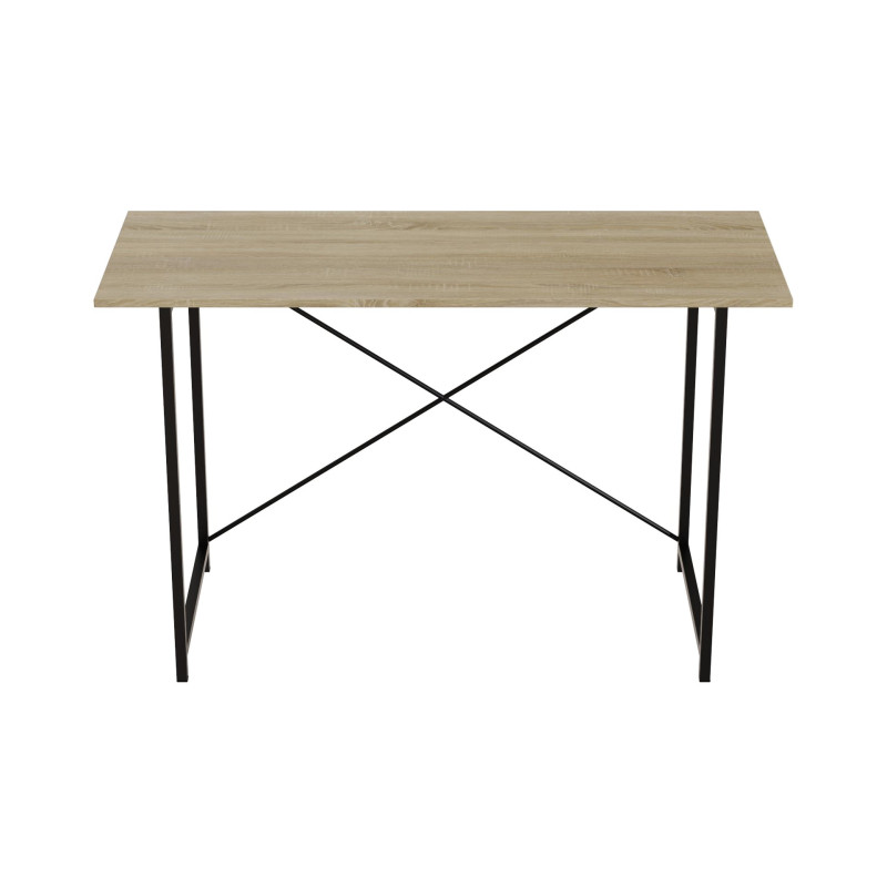 Стіл письмовий Line Лайт Ferrum-decor 750x1200x500 Чорний метал ДСП Дуб Сонома 16 мм (FRD-104853)