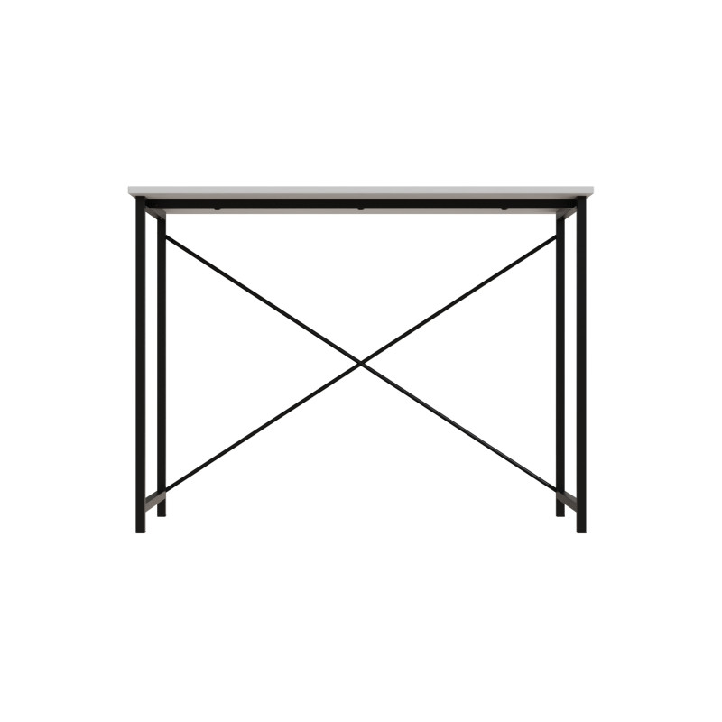 Стіл письмовий Line Лайт Ferrum-decor 750x1000x600 Чорний метал ДСП Біле 16 мм (FRD-104843)