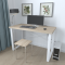 Письмовий стіл Ferrum-decor Драйв 750x1000x600 Білий метал ДСП Дуб Сонома 32 мм (FRD-103313)