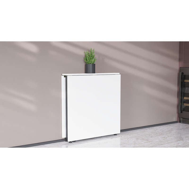 Стол-книга трансформер Орион 2 Ferrum-decor 750x1520x730 Черный металл ДСП Белое 16 мм (FRD-104583)