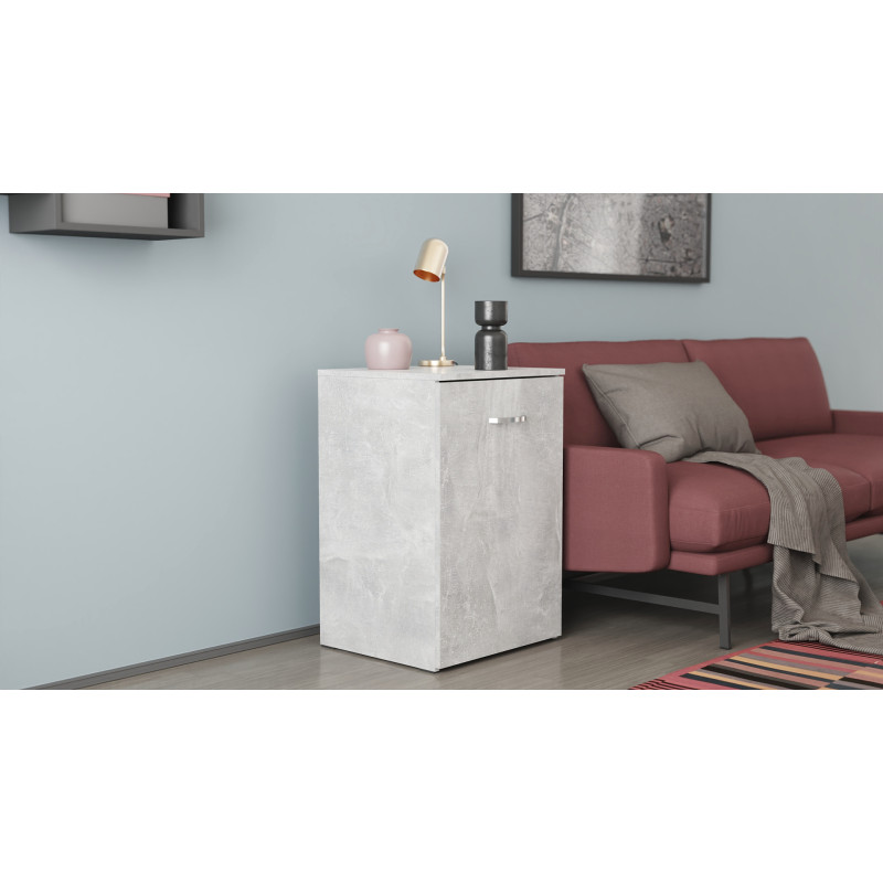 Стіл-тумба трансформер Смарт 1/1 Ferrum-decor 750x1450x500 ДСП Бетон 16 мм (FRD-105073)