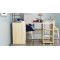 Стол-тумба трансформер Смарт 4/2 с этажеркой Ferrum-decor 1430x1450x600 Черный металл ДСП Дуб Сонома 16 мм (FRD-105133)