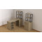 Стол-тумба трансформер Смарт 4/2 с этажеркой Ferrum-decor 1430x1450x600 Черный металл ДСП Дуб Сонома 16 мм (FRD-105133)