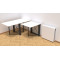 Стол-книга трансформер Орион 2 Ferrum-decor 750x1520x730 Черный металл ДСП Белое 16 мм (FRD-104583)