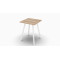 Кухонний табурет Ferrum-decor 430x320x320 Білий метал ДСП Дуб Сонома 16 мм (FRD-104643)