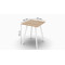 Кухонний табурет Ferrum-decor 430x320x320 Білий метал ДСП Дуб Сонома 16 мм (FRD-104643)