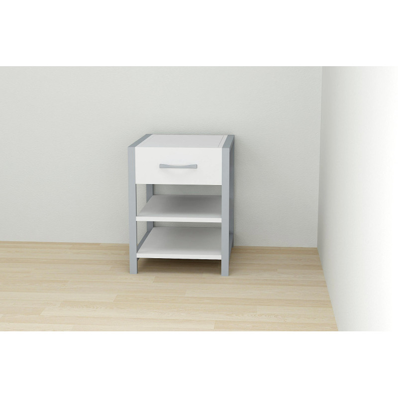 Тумба універсальна Ferrum-decor Вів'єн 1/2 50x41x40 сірий ДСП Біле 16мм (FRD-104133)